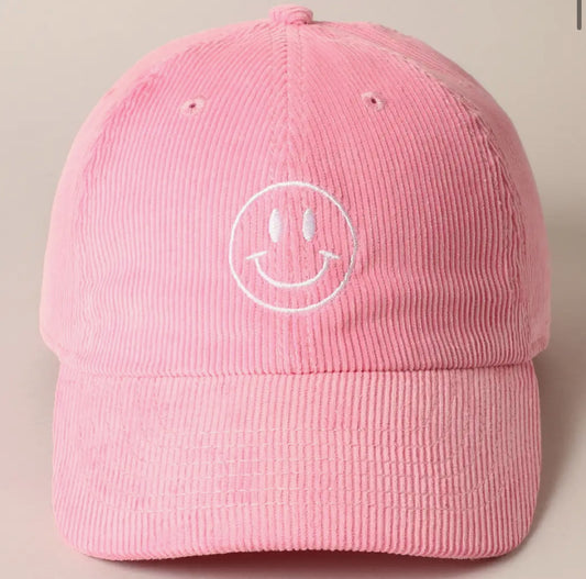 Corduroy Smiley Face Hat