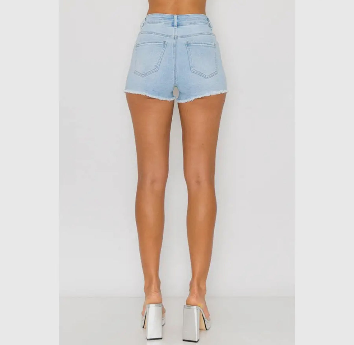 Light denim shorts